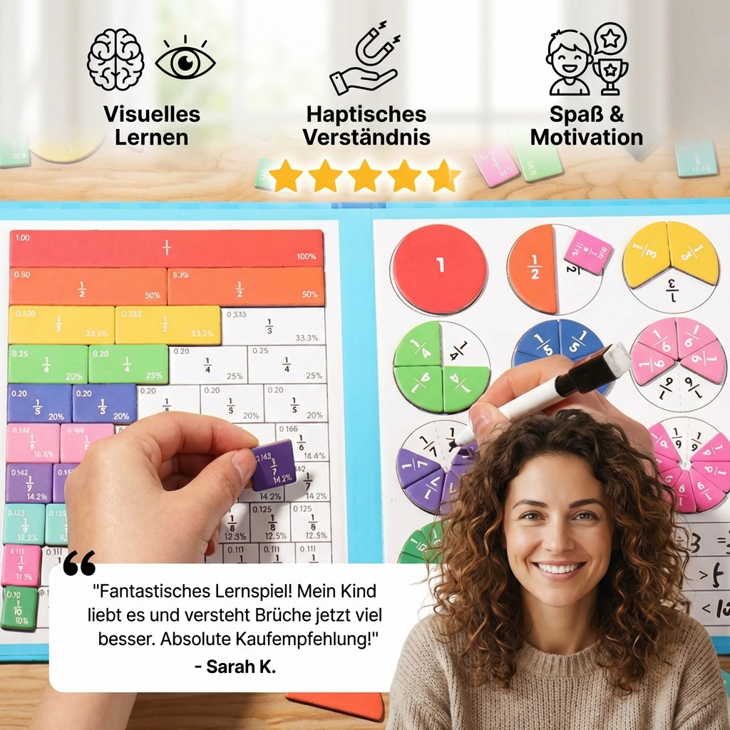 Interactive Fraction Learning Kit with Reusable Workbook and Marker