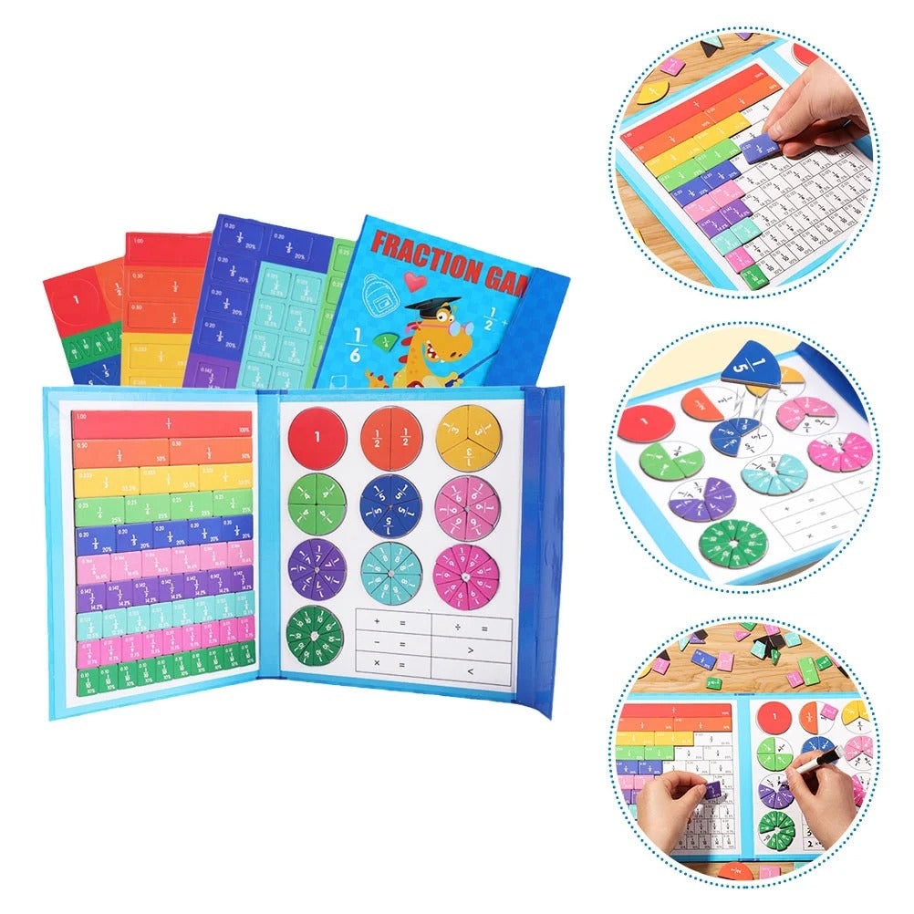 Interactive Fraction Learning Kit with Reusable Workbook and Marker