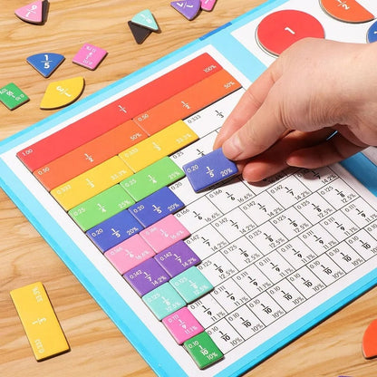 Interactive Fraction Learning Kit with Reusable Workbook and Marker
