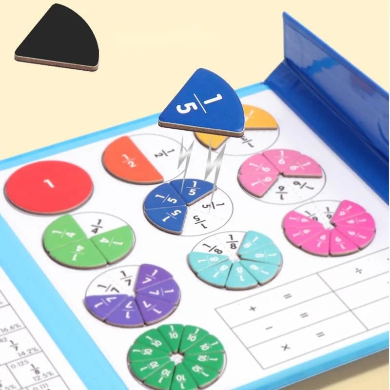 Interactive Fraction Learning Kit with Reusable Workbook and Marker