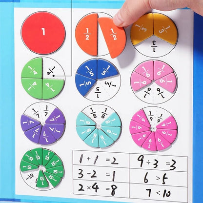 Interactive Fraction Learning Kit with Reusable Workbook and Marker