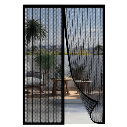 Insect-Blocking Magnetic Entry Screen with Auto-Close Feature