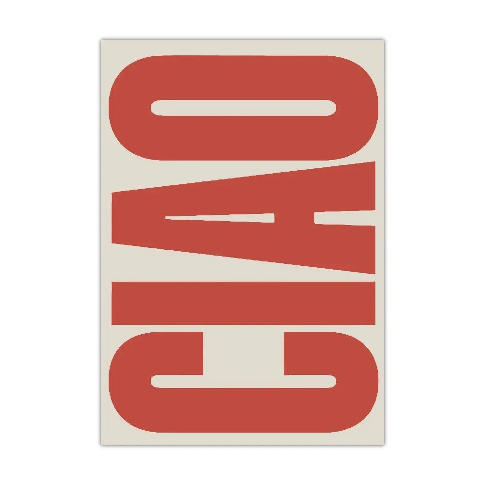 Ciao Minimalist Wall Art Decoration