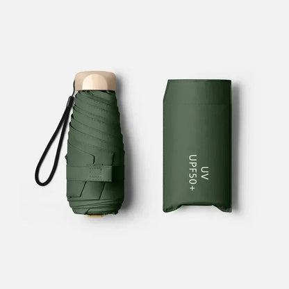 Compact Foldable Mini Umbrella with UV Protection and Wind Resistance