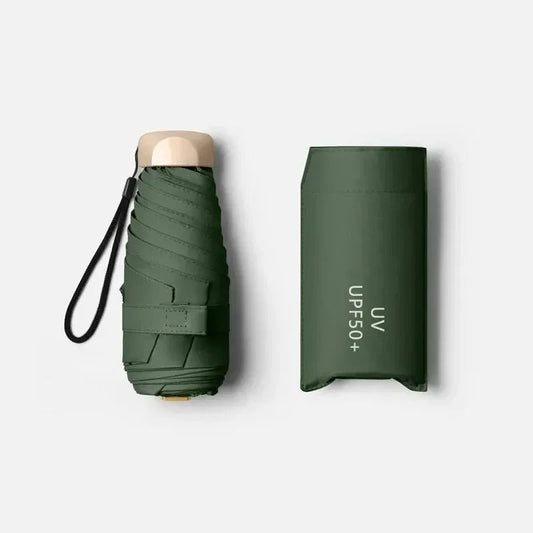 Compact Foldable Mini Umbrella with UV Protection and Wind Resistance