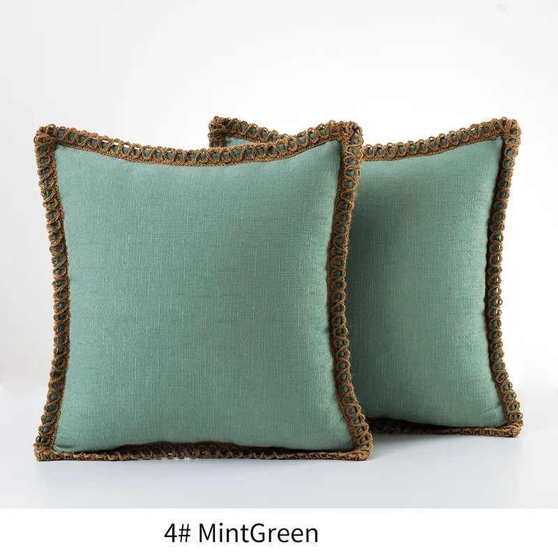 Decorative Pillow Case in Grey and Red for Festive Accents