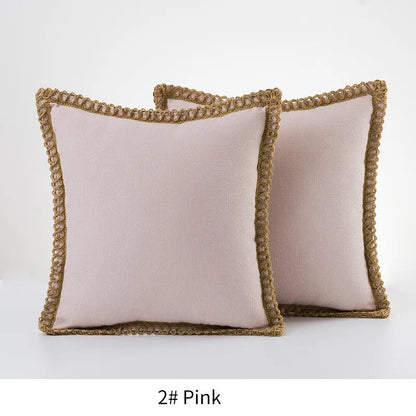 Decorative Pillow Case in Grey and Red for Festive Accents