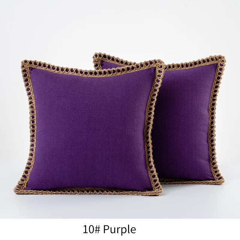 Decorative Pillow Case in Grey and Red for Festive Accents