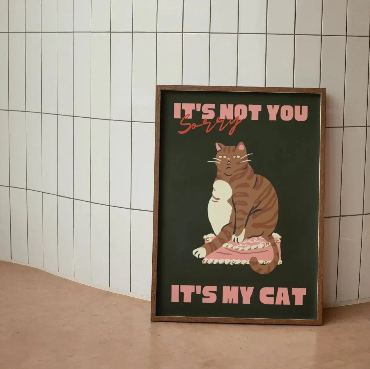 Whimsical Black Cat Artwork for Wall Decoration