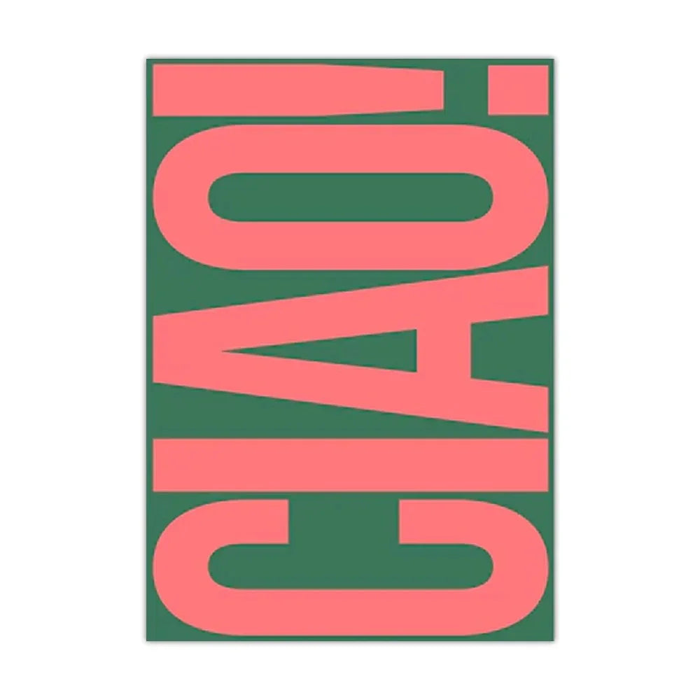 Ciao Minimalist Wall Art Decoration