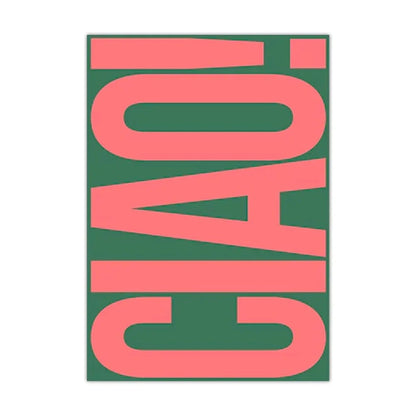 Ciao Minimalist Wall Art Decoration