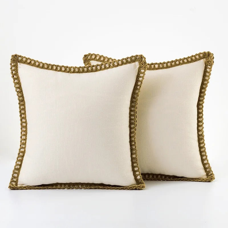 Decorative Pillow Case in Grey and Red for Festive Accents