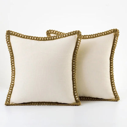 Decorative Pillow Case in Grey and Red for Festive Accents