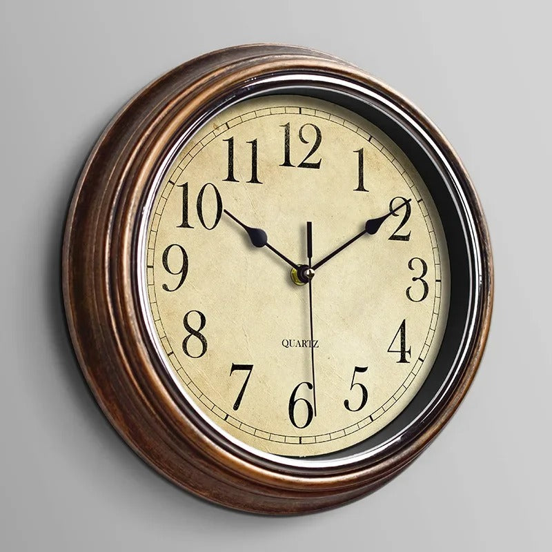 Classic Wooden Wall Clock – Silent Movement Decorative Timepiece