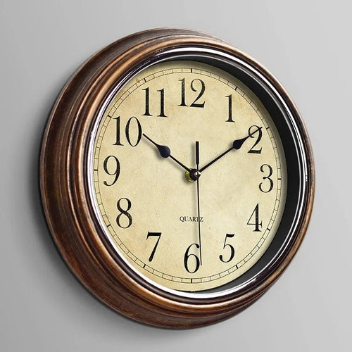 Classic Wooden Wall Clock – Silent Movement Decorative Timepiece