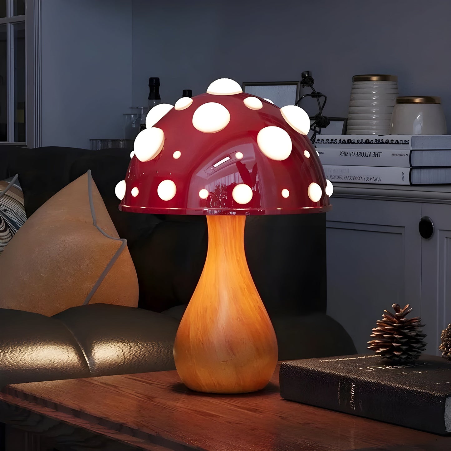 LED Wall Light featuring Amanita Mushroom Design