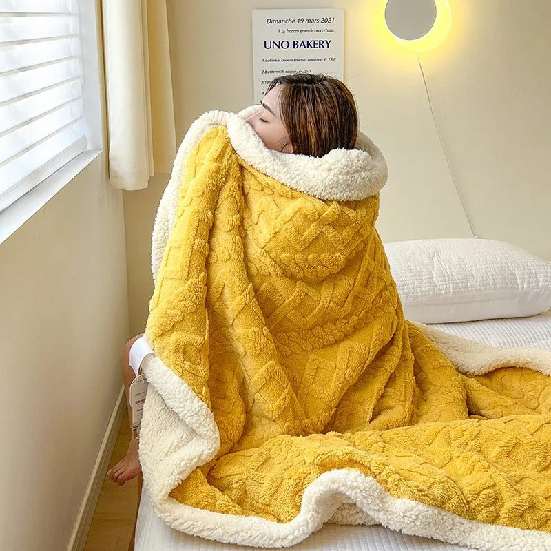 Thick Winter Fleece Blanket - Cozy Warmth