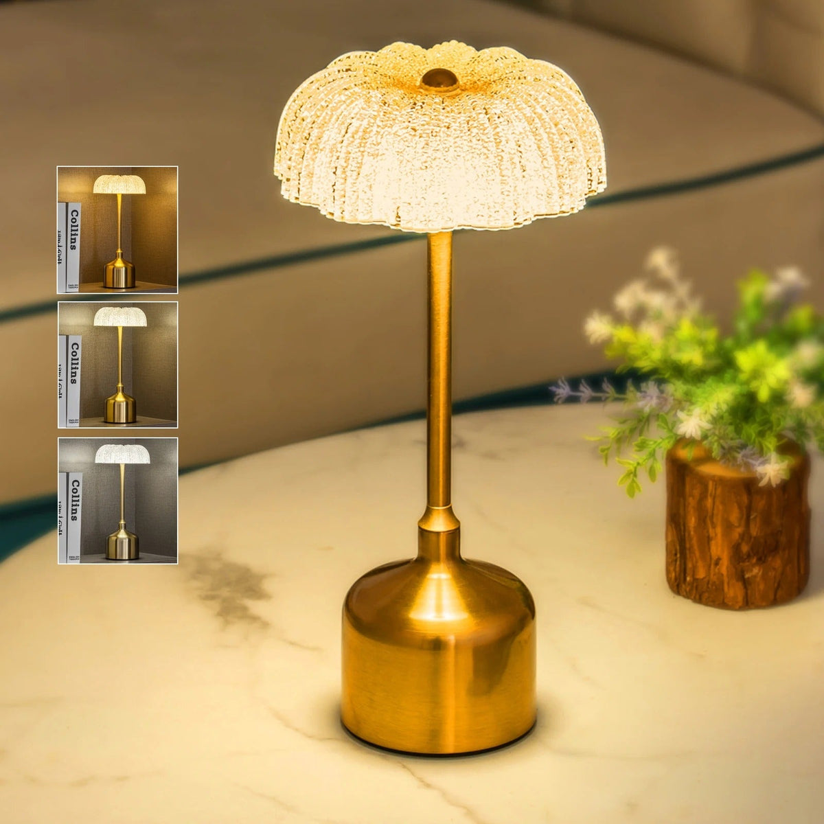 Rechargeable LED Night Light - Touch Dimming Retro Bar Table Lamp