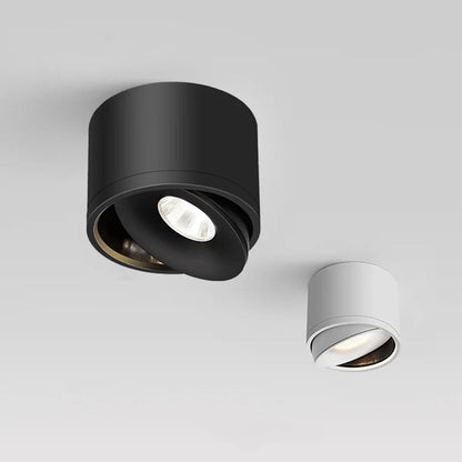 Rotating Surface-Mounted Ceiling Spotlight with Directional Beam