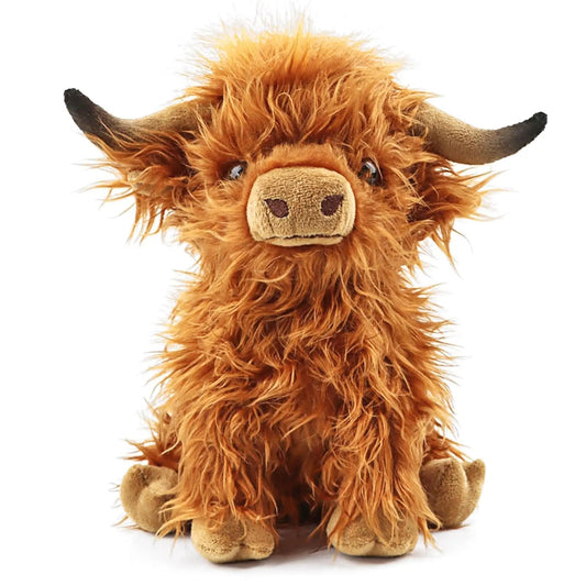 Soft Plush Cow Toy – Fluffy Highland Cuddle for All Ages