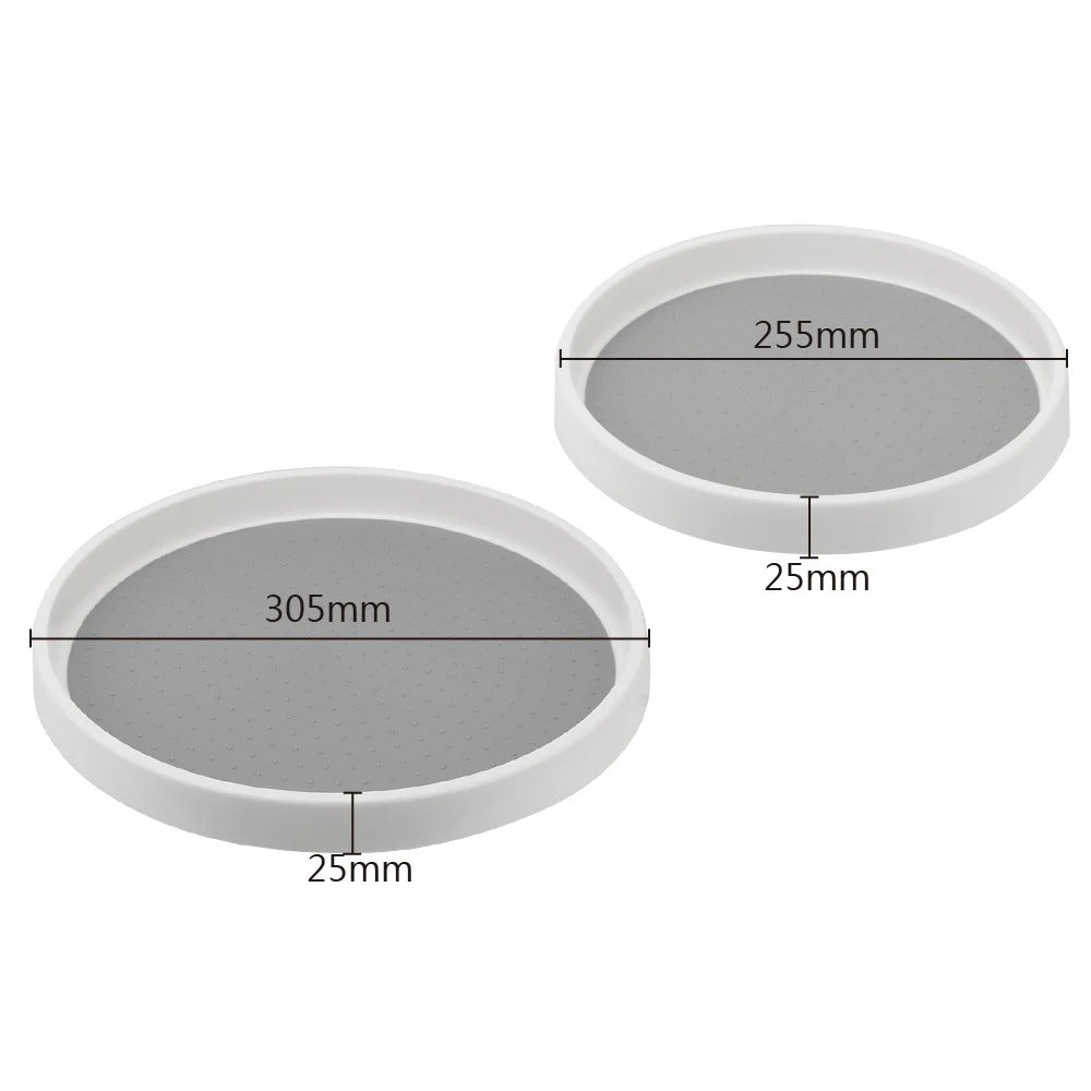 2-Tier Round Kitchen Turntable Organizer