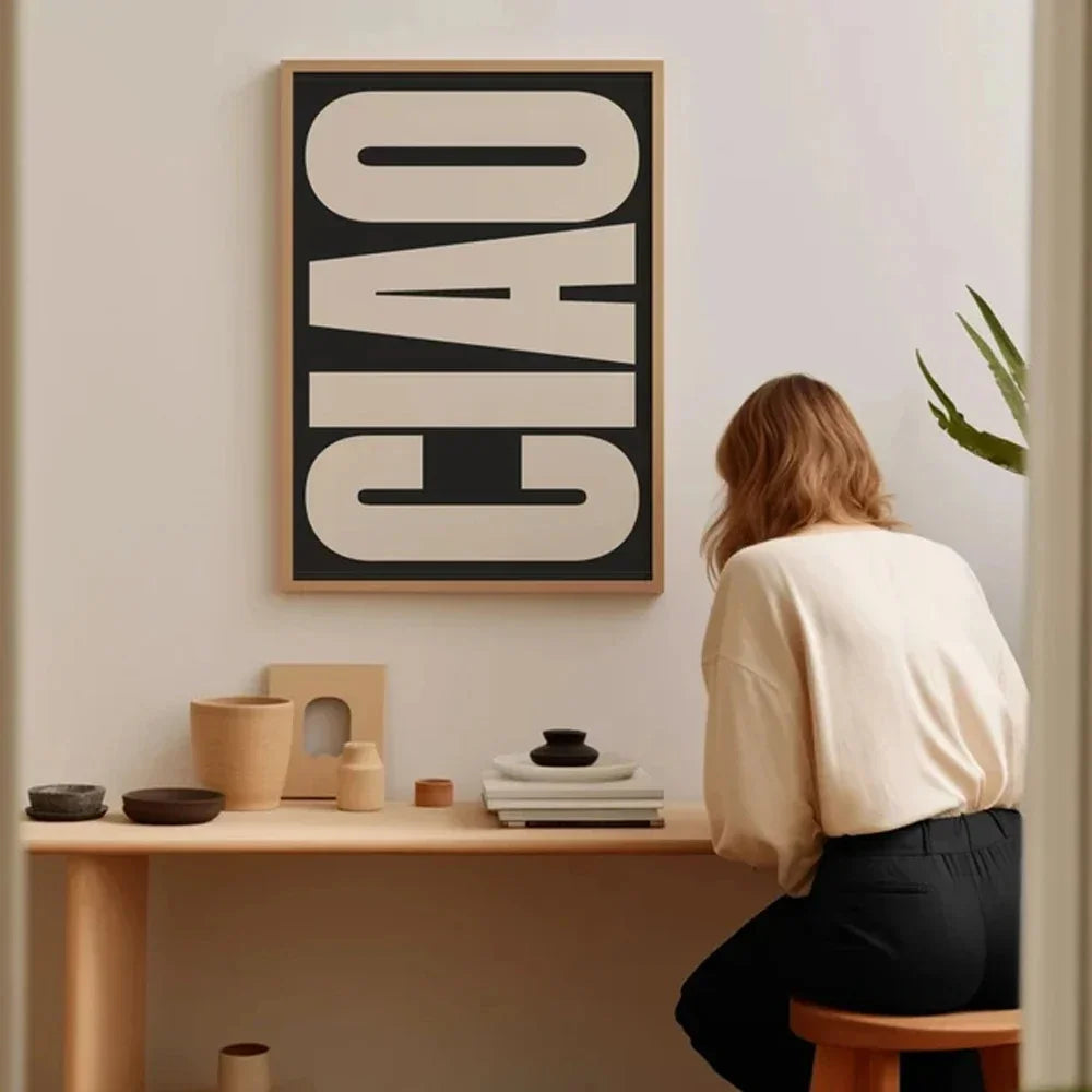 Ciao Minimalist Wall Art Decoration