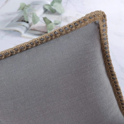 Decorative Pillow Case in Grey and Red for Festive Accents