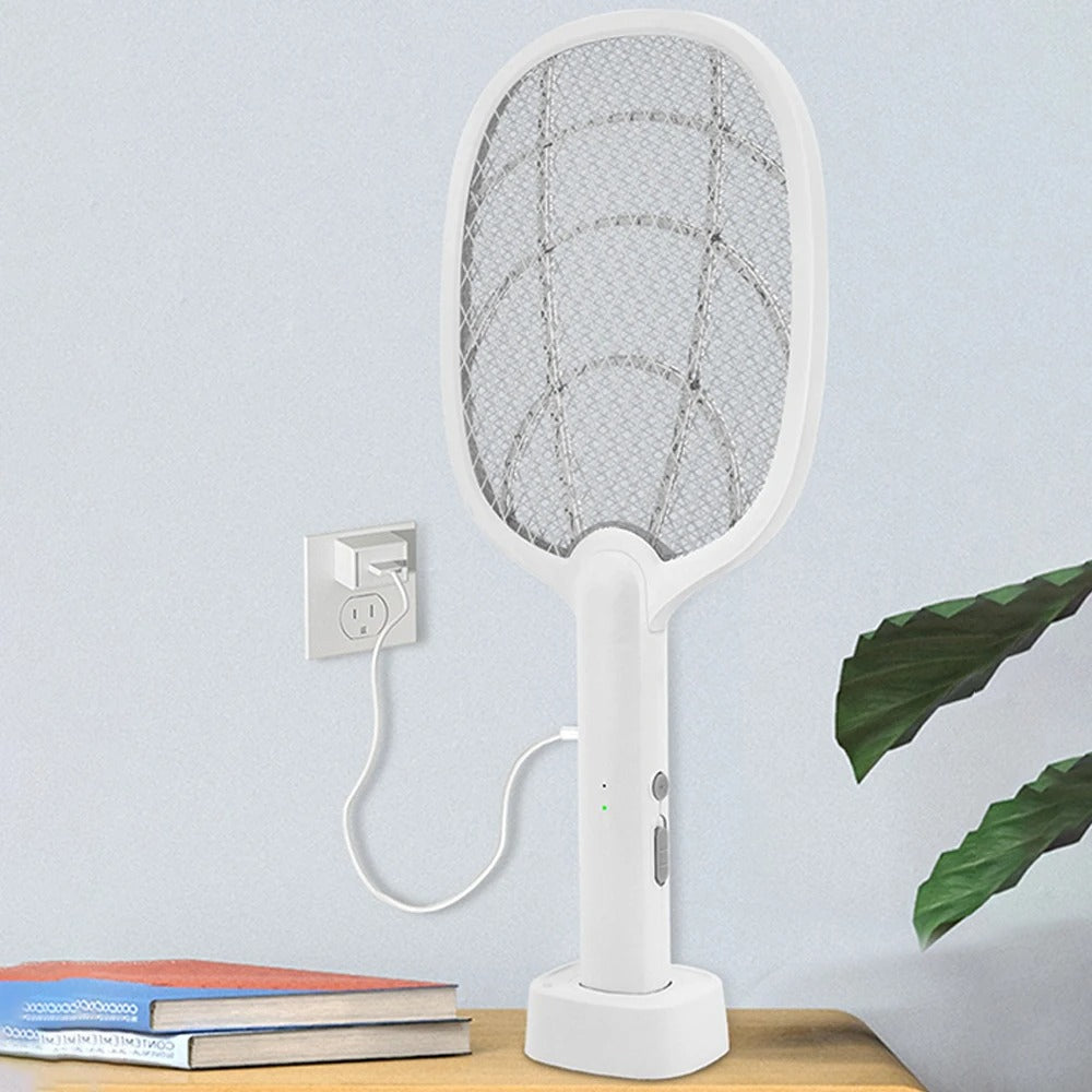 Rechargeable 2-in-1 Electric Insect Zapper and Fly Swatter – 2500V, Chemical-Free