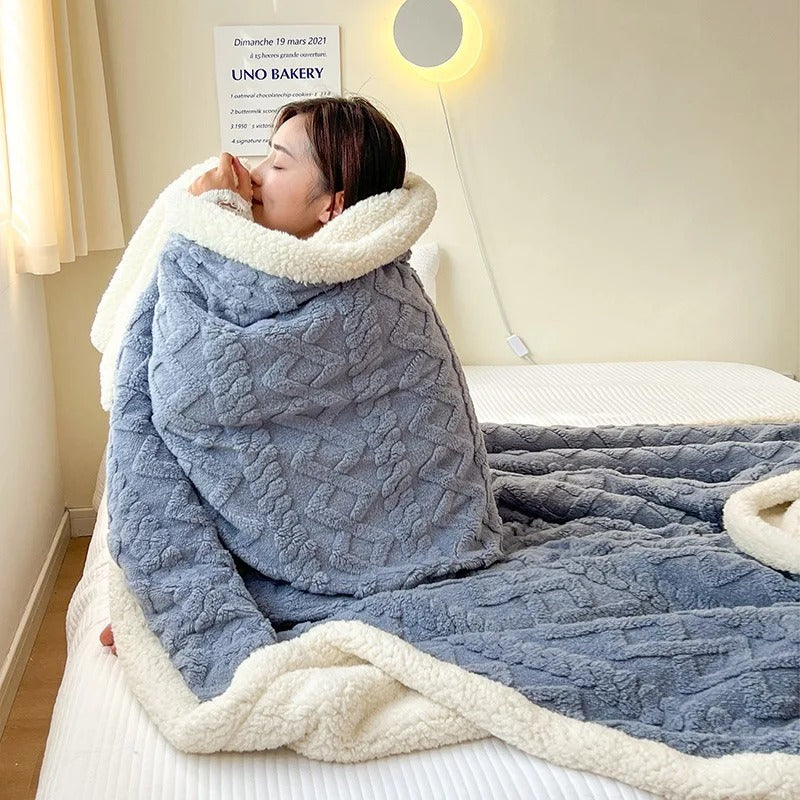 Thick Winter Fleece Blanket - Cozy Warmth