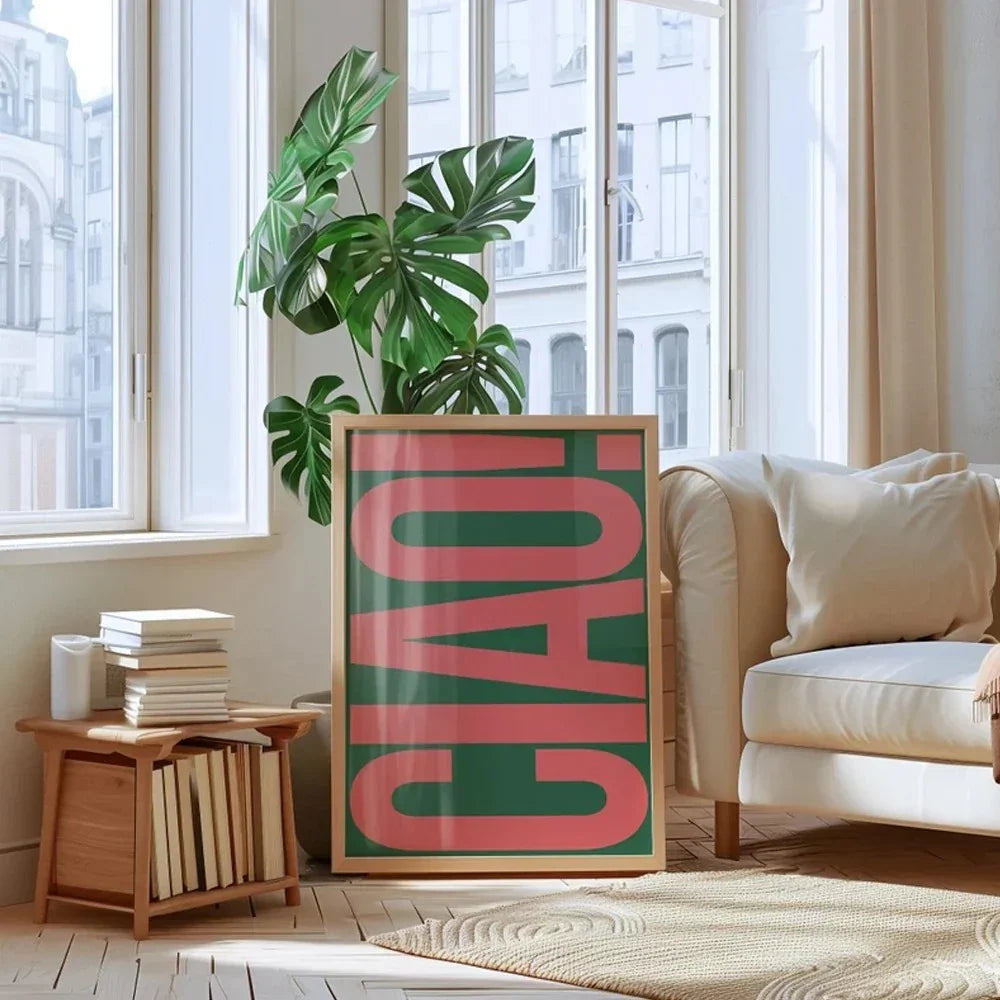 Ciao Minimalist Wall Art Decoration