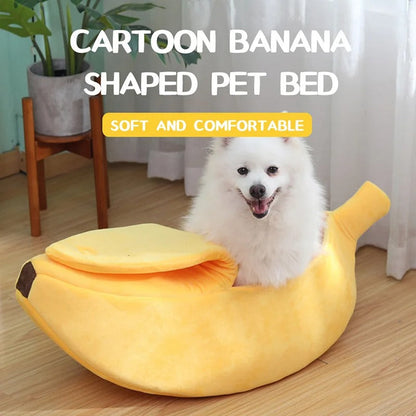 Cozy Cat Bed in Banana Shape
