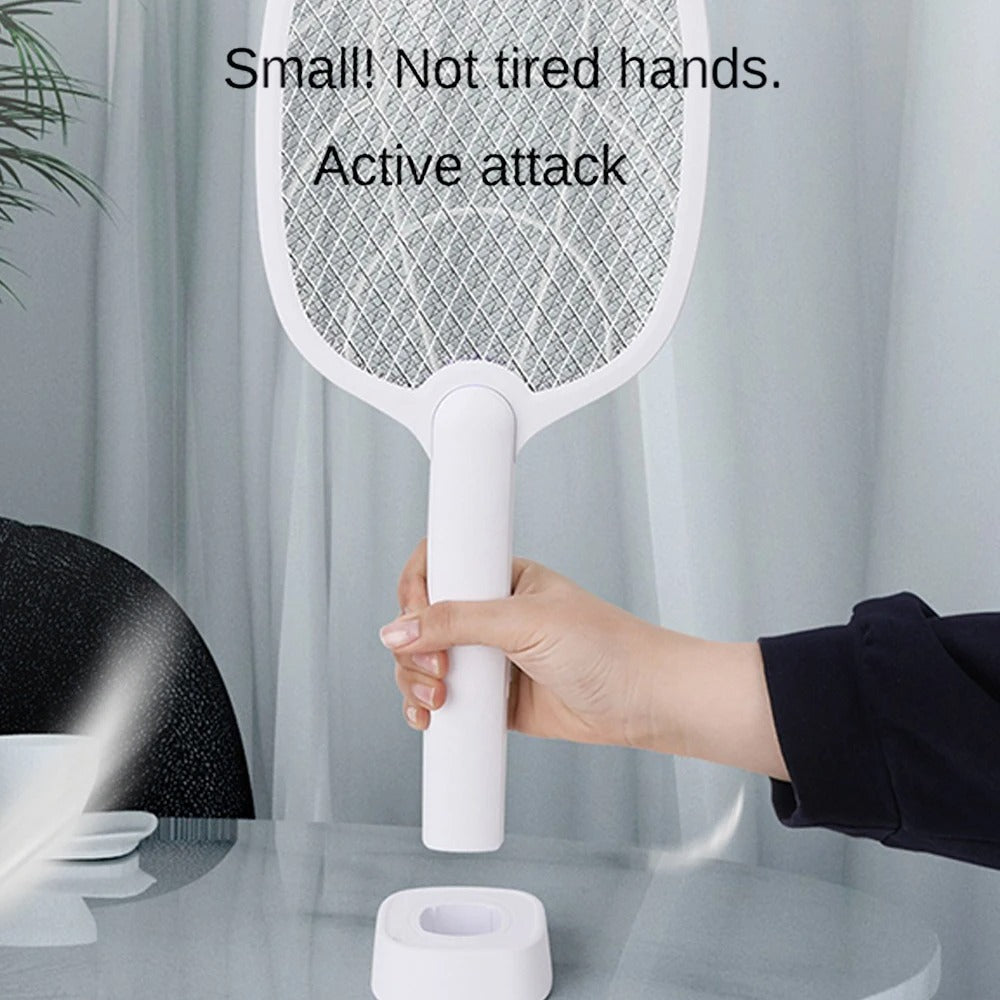 Rechargeable 2-in-1 Electric Insect Zapper and Fly Swatter – 2500V, Chemical-Free