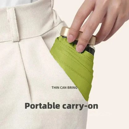 Compact Foldable Mini Umbrella with UV Protection and Wind Resistance