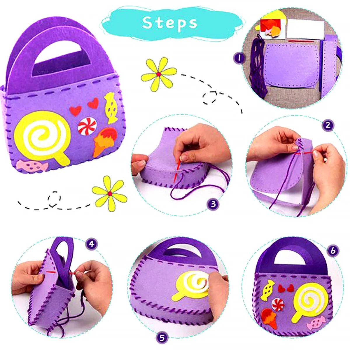 DIY Felt Pouch Set for Safe Sewing