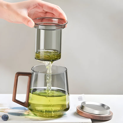 Heat-resistant Glass Tea Cup – Artisan Style Brew Mug
