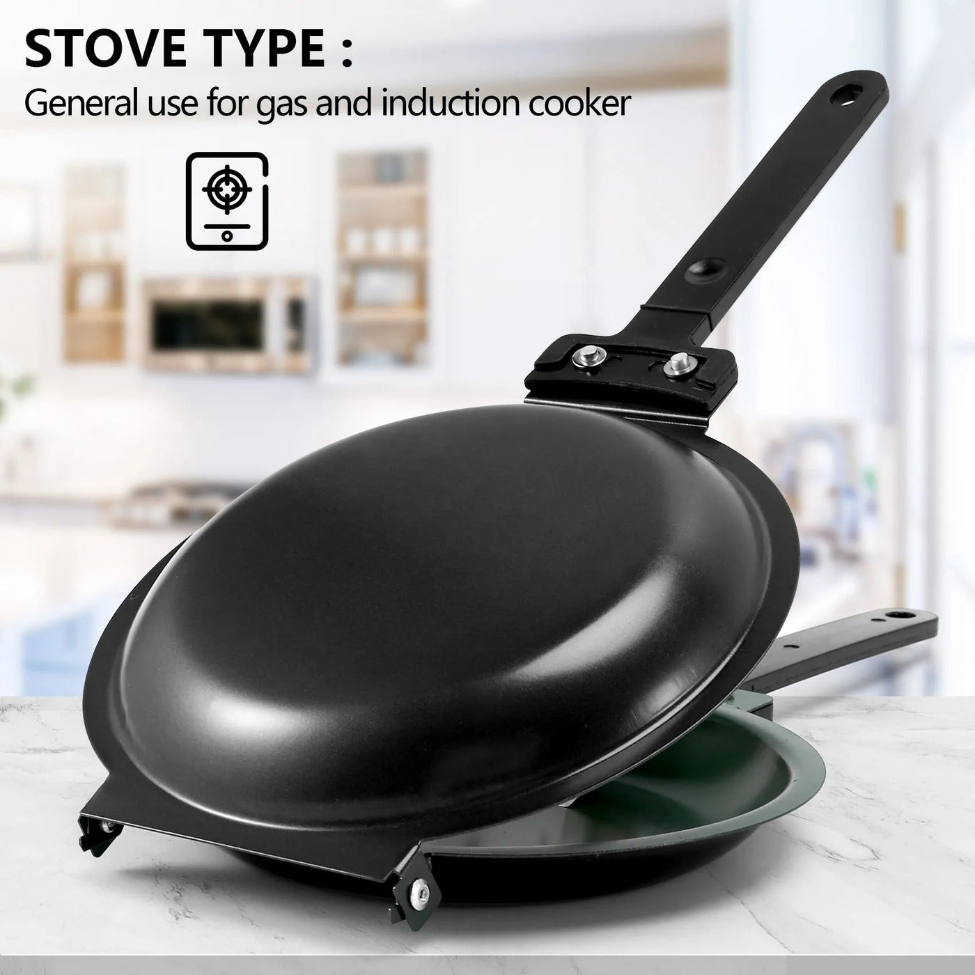 Double-Sided Non-Stick Pan – Ideal for Cooking Without Sticking