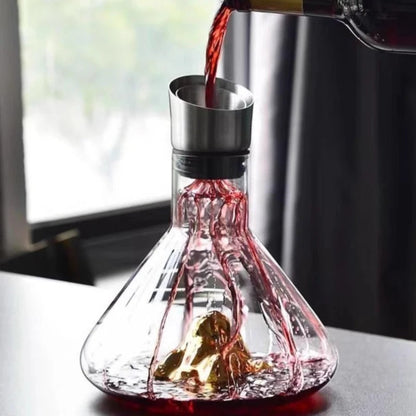 Lead-Free Crystal Wine Decanter with Quick Aeration and Filtration