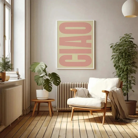 Ciao Minimalist Wall Art Decoration