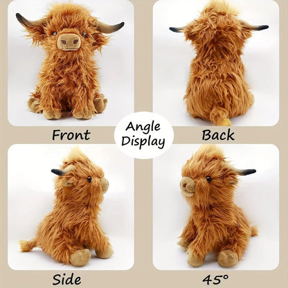 Soft Plush Cow Toy – Fluffy Highland Cuddle for All Ages