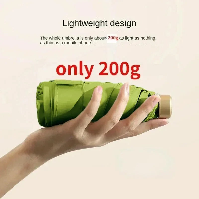 Compact Foldable Mini Umbrella with UV Protection and Wind Resistance