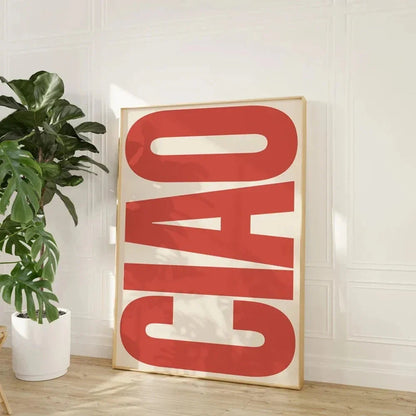 Ciao Minimalist Wall Art Decoration