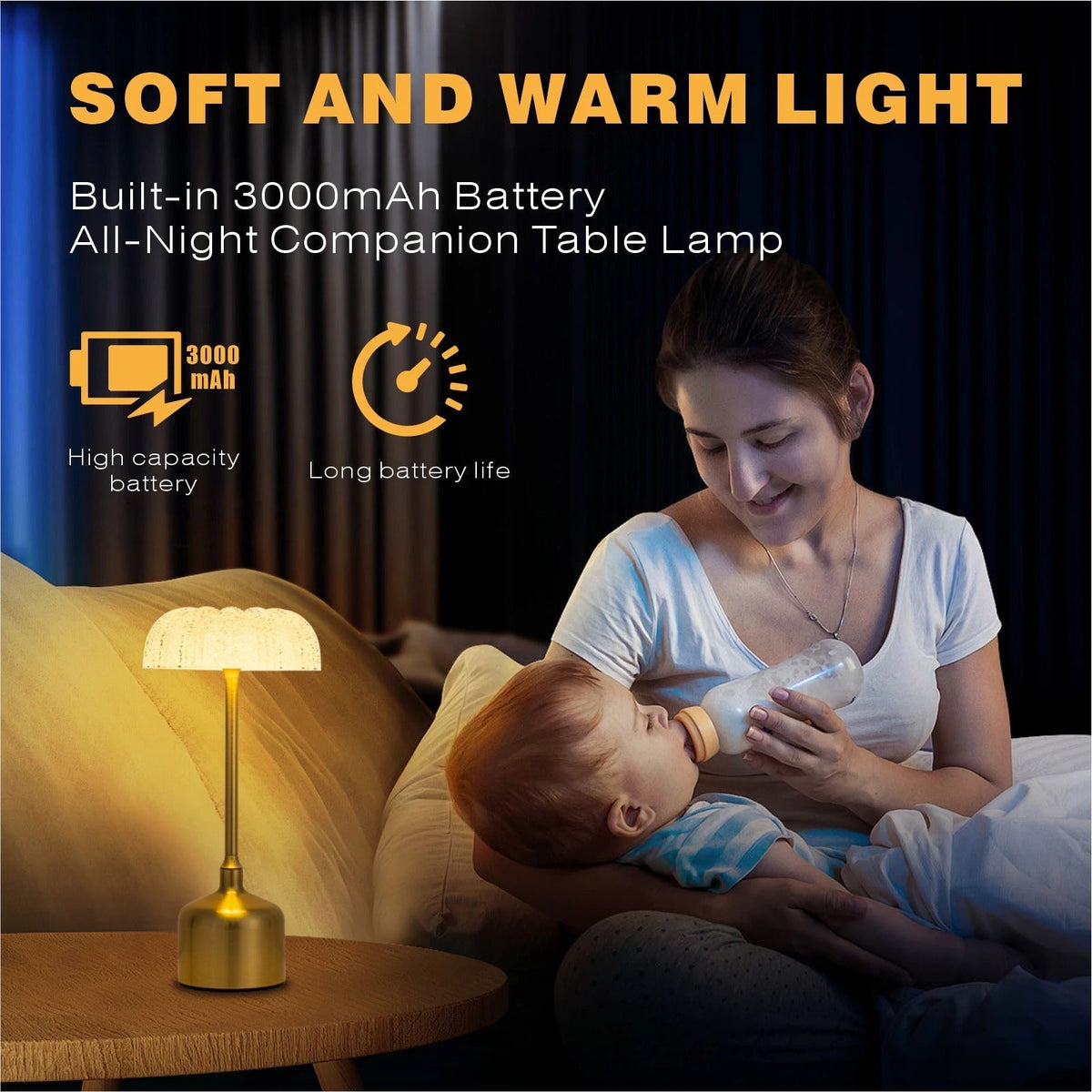 Rechargeable LED Night Light - Touch Dimming Retro Bar Table Lamp
