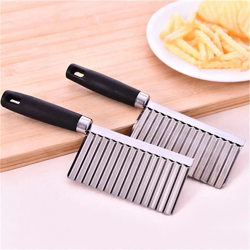 Stainless Steel Wavy Knife for Cutting Vegetables and Fries