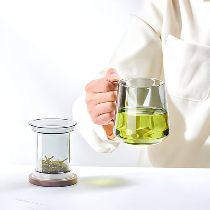Heat-resistant Glass Tea Cup – Artisan Style Brew Mug