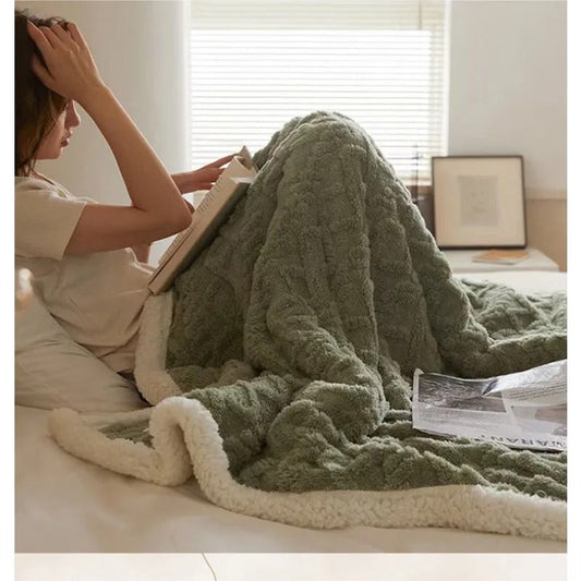 Thick Winter Fleece Blanket - Cozy Warmth