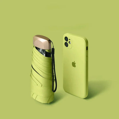 Compact Foldable Mini Umbrella with UV Protection and Wind Resistance