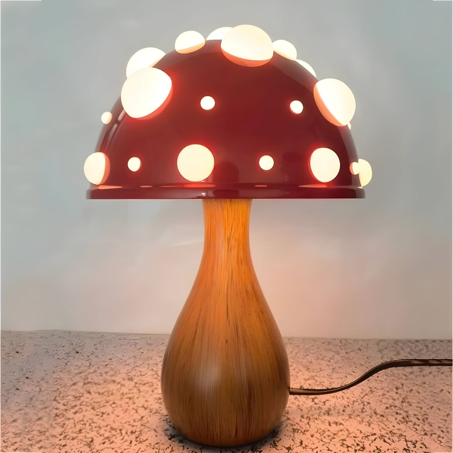 LED Wall Light featuring Amanita Mushroom Design