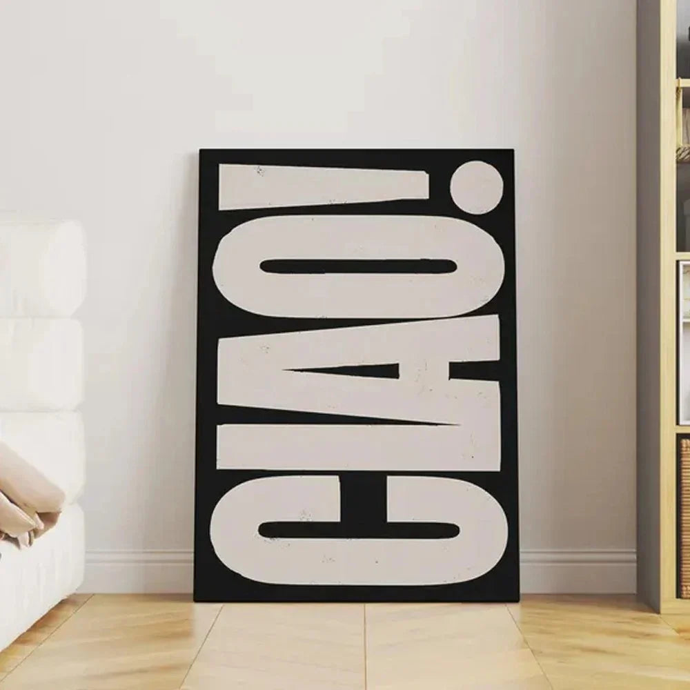 Ciao Minimalist Wall Art Decoration