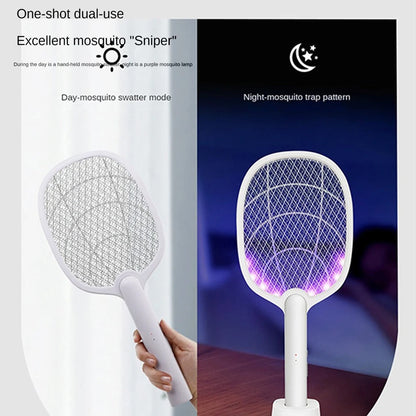 Rechargeable 2-in-1 Electric Insect Zapper and Fly Swatter – 2500V, Chemical-Free