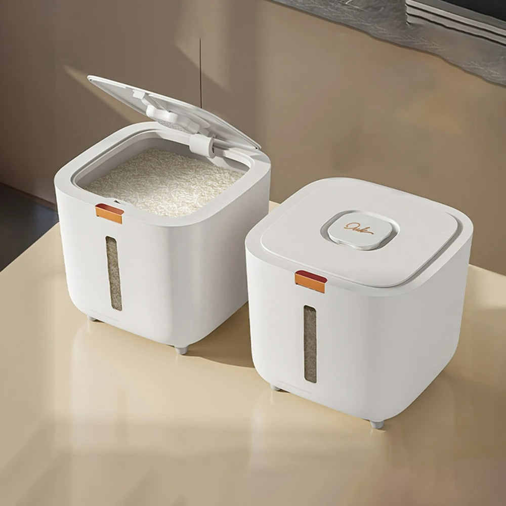 Airtight Storage Container with Measuring Cup for Rice and Grains (5 or 10 kg)